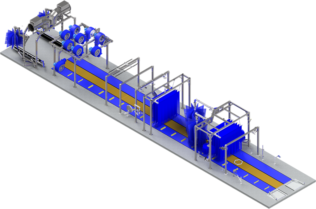 Midsize 90′ tunnel system AVW Equipment Company, Inc.