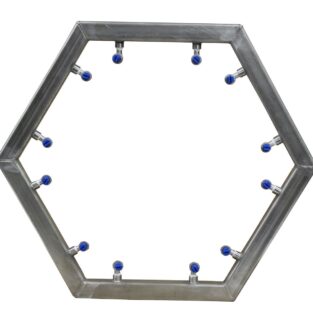 Under Carriage Wash, Hexagon Shape, SS, PVDF Nozzles
