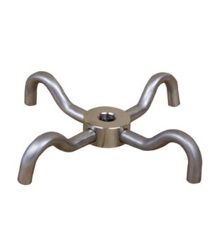 T-Bar: 4 Arms 8" X 8" w/ Nozzle Outlets, 1/8" FNPT, w/ Fifth Center Nozzle