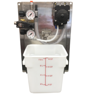 Pump Panel (Air), Foaming, w/FLOJET Pump, Compact Panel w/8 qt Bucket