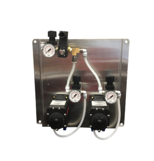 Pump Panel FLOJET, Dual, Non-Foaming w/2 Viton Pumps, 2 FRL's, 12 qT bucket