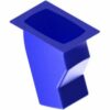 Plastic Nozzle for Blower Housing, with flanges-Angled-Crosslink Material