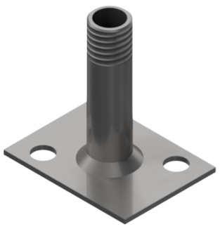 Stand-Off Bracket, Air Pumping Station w/ 1/4" Pipe Tee Threaded Both Ends