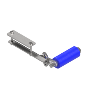 Return Belt Guide for Belt Conveyor, Slotted Adjustment Mechanism, SS
