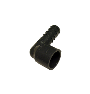 Elbow-90?, 1/2" Male NPT x 3/4" Hose Barb, Polypro