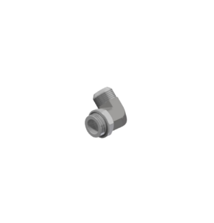 JIC 90° Elbow (O-ring Boss), Straight Thread, Stainless Steel