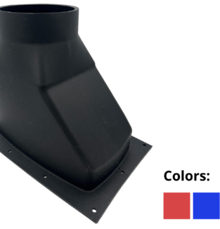 Round, Plastic Nozzle for Blower Housing, w/ Flanges