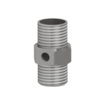 JIC Connector (Male) w/ Tapped Hole, Stainless Steel
