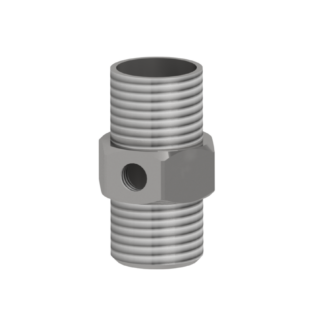 JIC Connector (Male) w/ Tapped Hole, Stainless Steel