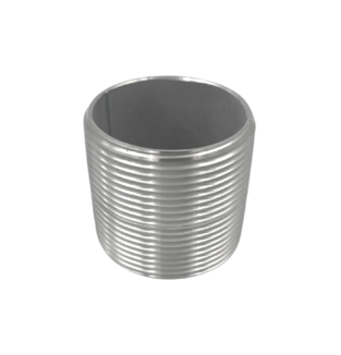 Nipple (Close), Stainless Steel
