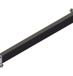 Heater Brace Bar, Finishing Module, 2x4 w/ flanges, 43-3/8" L.