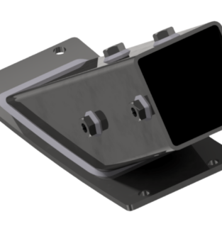 Sleeve w/ Vacuum Arch Mounting Plate for Single Curved Overhead Arch