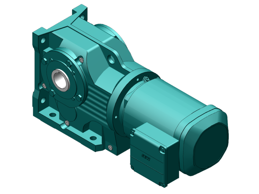 Gearmotor, Belt Conveyor Drive, SEW Eurodrive KA107BDRN160L4, 90.96