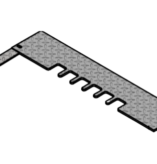 Transfer Plate, 30″ Dual Belt, 36″ x 7-1/2″, Drive Section, Driver Side, Diamond Plate